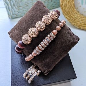 Baublebar rose gold jewelry set